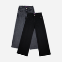 JEAN WIDE LEG BLACK STAR