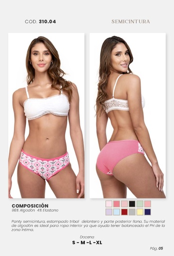 PACK X3 PANTY SEMICINTURA