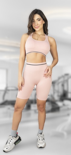 CONJUNTO DEPORTIVO SHORT Y TOP MELON